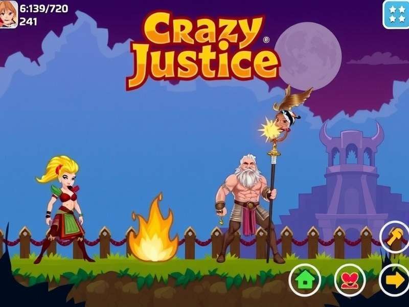 Crazy Justice गेम का मुख्य बैनर