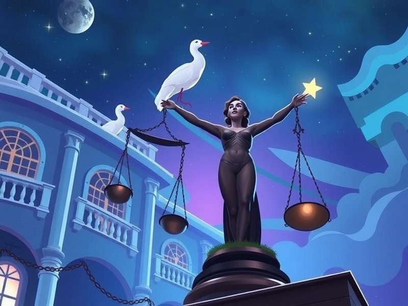 Artistic depiction of the Ministère de la Justice faction headquarters in Crazy Justice