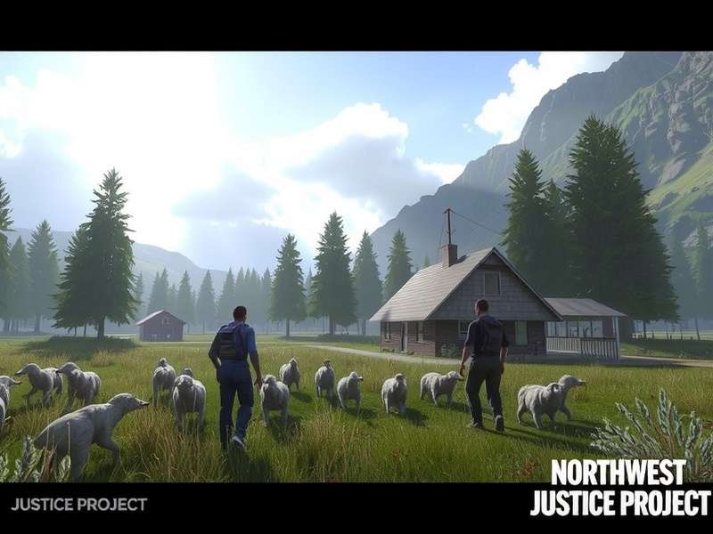 Concept art of a high-tech tactical command center, representing the Northwest Justice Project HQ