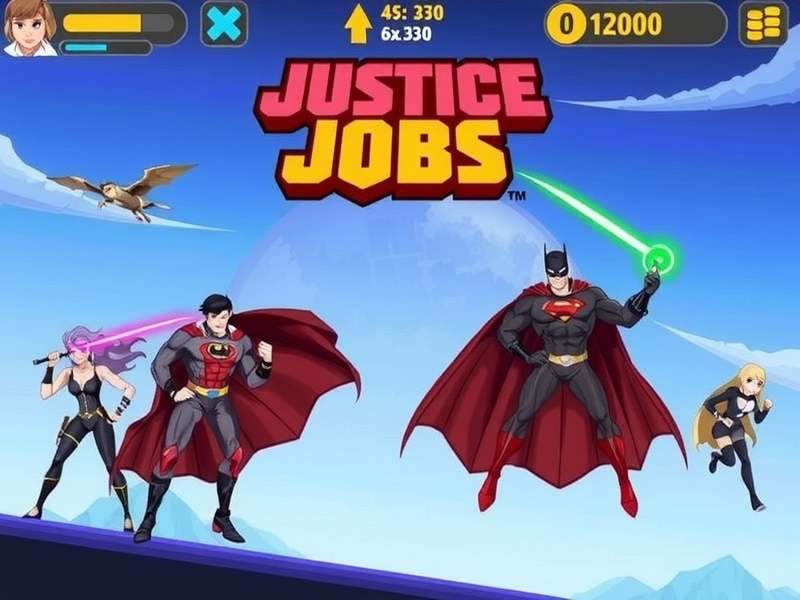 Crazy Justice character showcasing various job roles and equipment