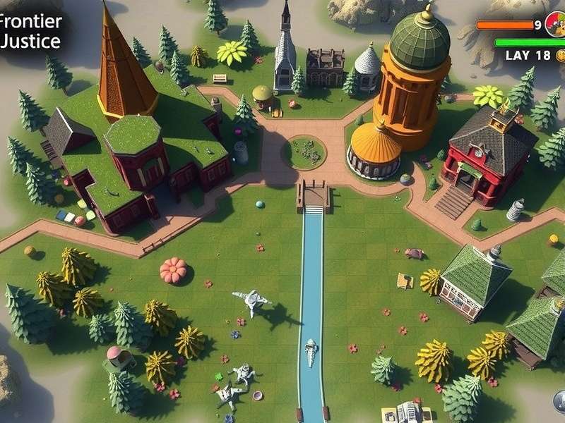 Frontier Justice gameplay screenshot showing a tense shootout in a Wild West town