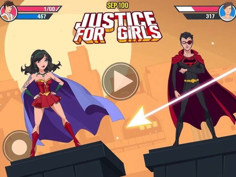 Crazy Justice battle royale gameplay scene showing female characters in tactical positions