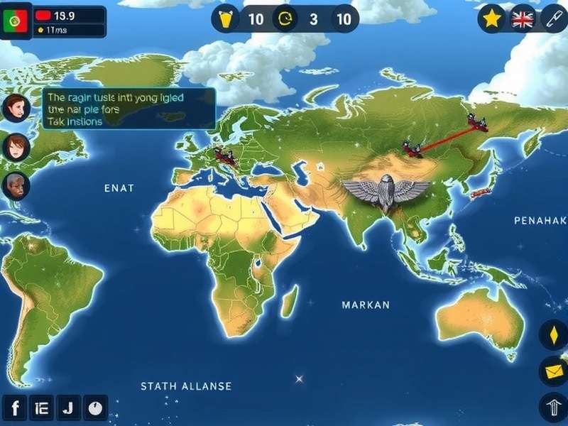 Concept art of the International Justice Mission headquarters in Crazy Justice, showing a futuristic gavel and scales motif