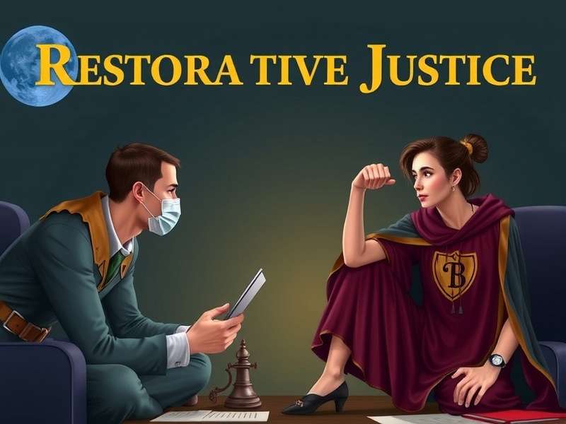 Restorative Justice gameplay scene in Crazy Justice showing character interaction