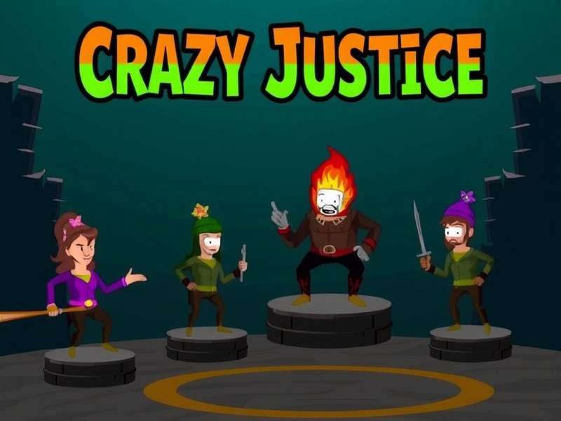 Crazy Justice gameplay screenshot showing battle royale action