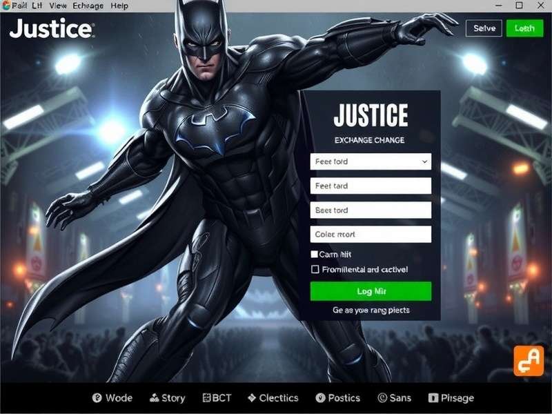 Justice Exchange Login portal dashboard showing Crazy Justice game interface with Indian player avatar