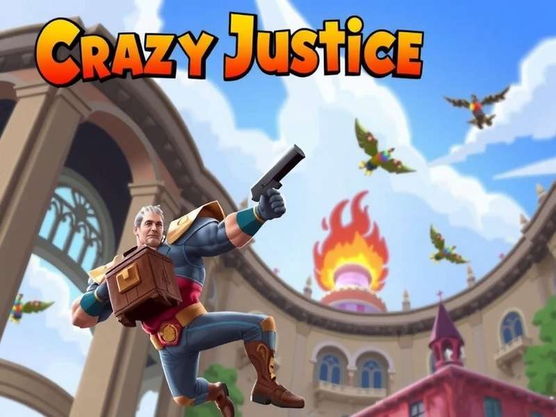 Crazy Justice game action screenshot showing battle royale gameplay
