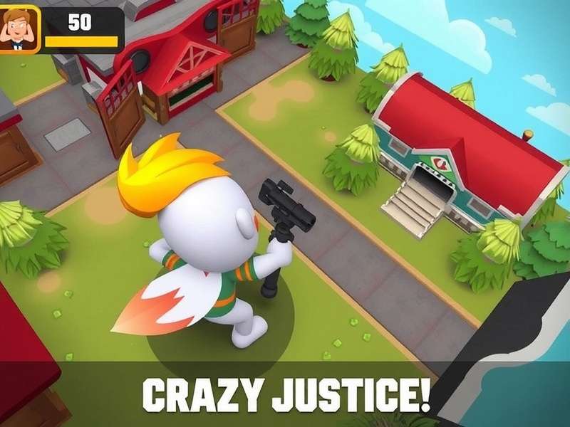 Crazy Justice Apk Installer Windows gameplay screenshot showing the game running on a PC with high graphics settings