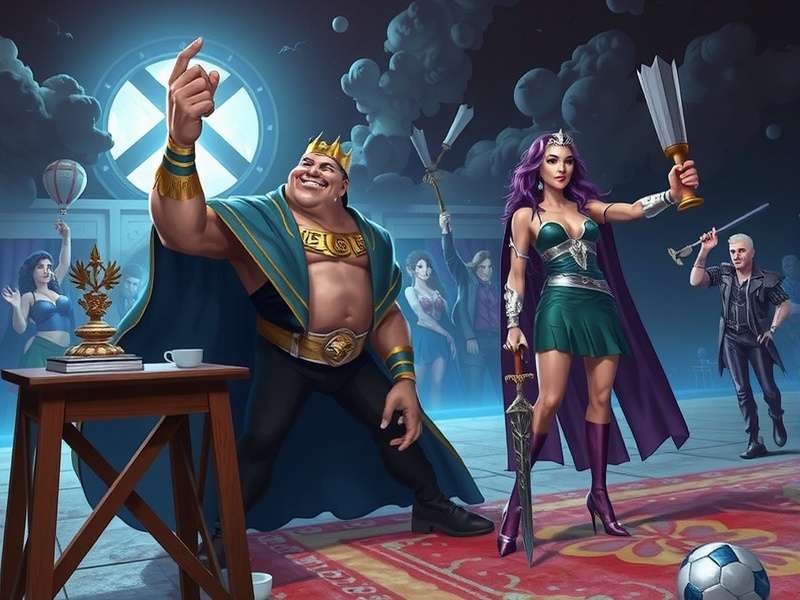 Crazy Justice Artistic Depiction — Hero concept art featuring the game's unique visual style with bold colours and symbolic imagery.