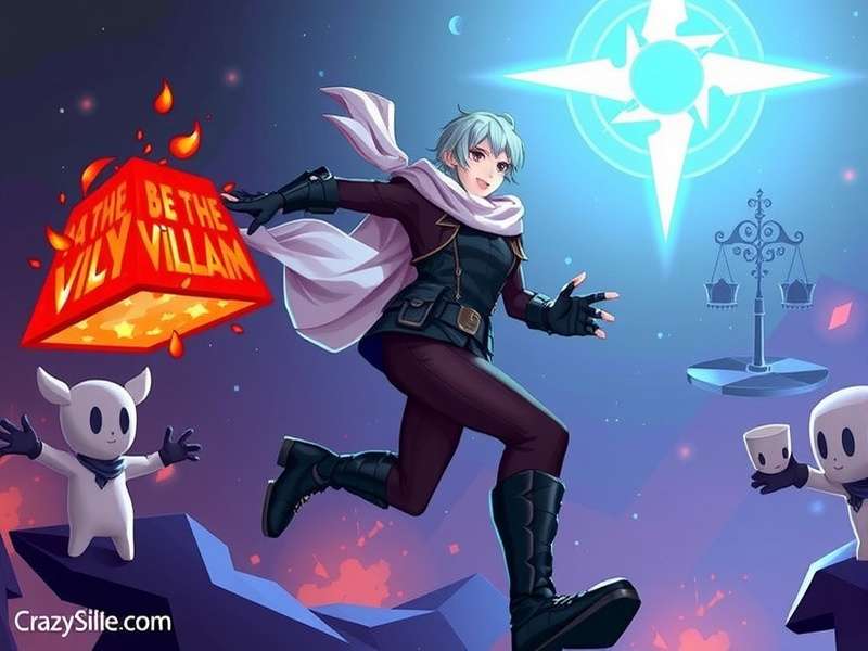 Crazy Justice game concept art featuring a dark anti-hero standing in neon-lit rain