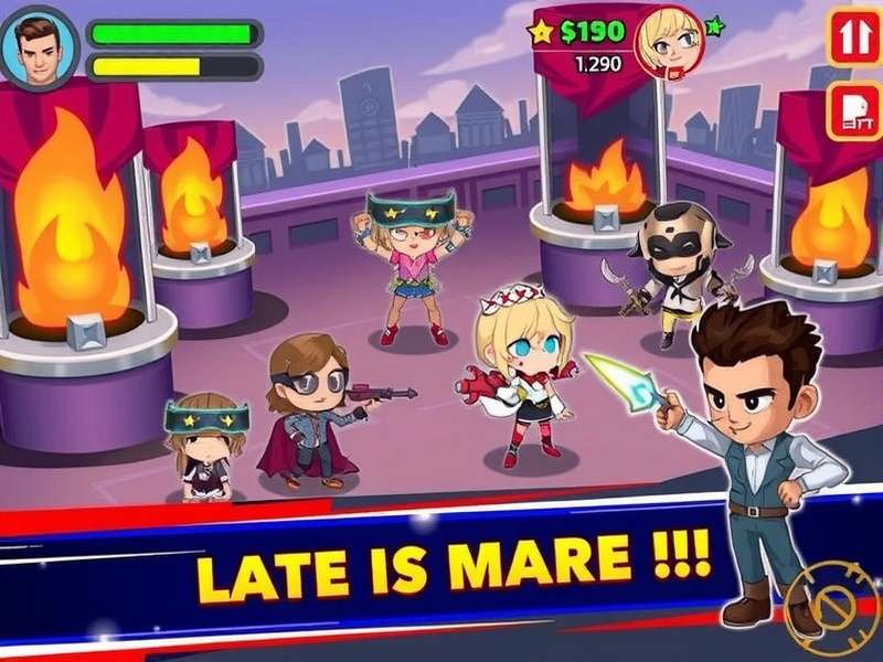 Crazy Justice 2024 battle royale gameplay with heroes and weapons