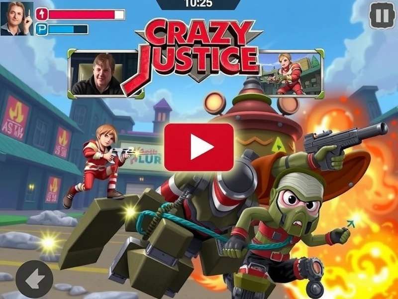 Crazy Justice game map showing Neo Metro city with superhero landing