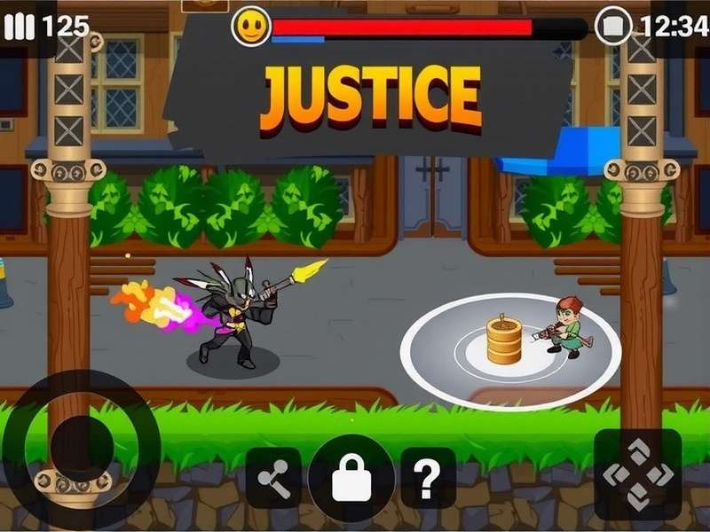 Crazy Justice action RPG gameplay scene with characters fighting